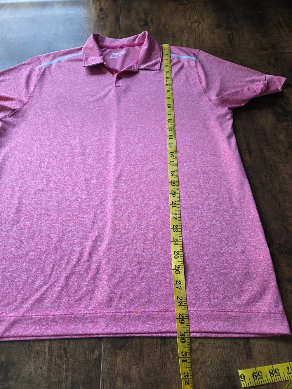 Nike Golf Tour Performance Dri Fit Polo Heathered Pink Size Large